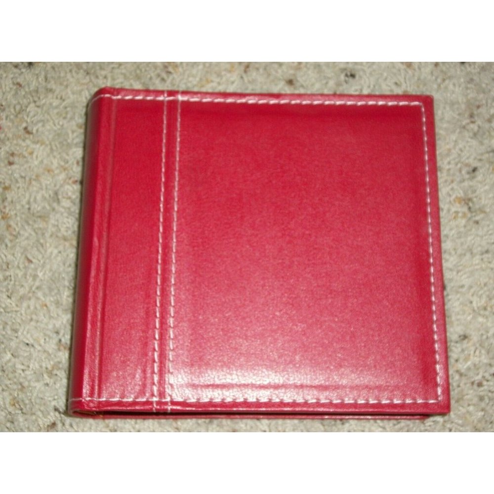 Red Faux Leather 4x6 Photos Photo Memory Album